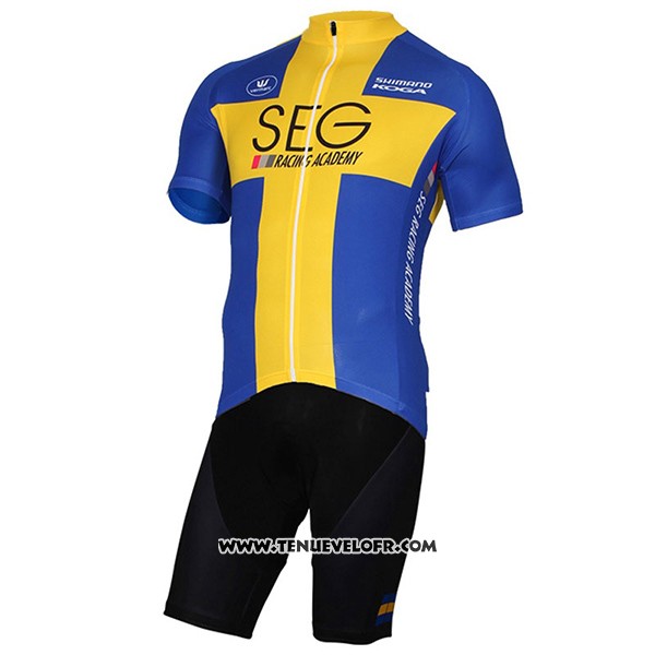 2017 Maillot Ciclismo SEG Racing Academy Champion Suede Manches Courtes et Cuissard
